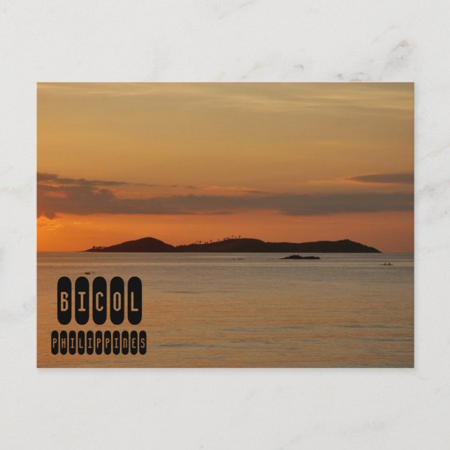 Carte Postale Plage de Bicol aux Philippines (Devant)
