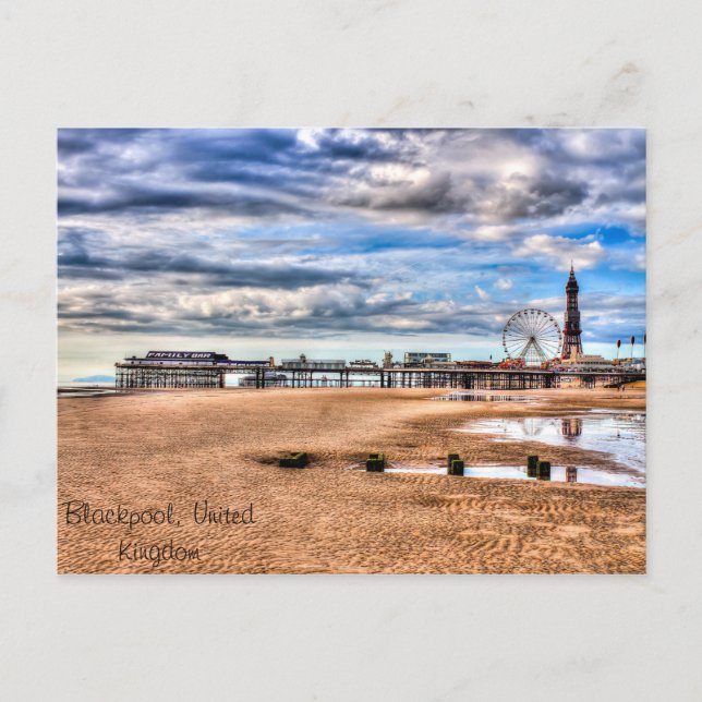 Carte Postale Plage de Blackpool (Devant)