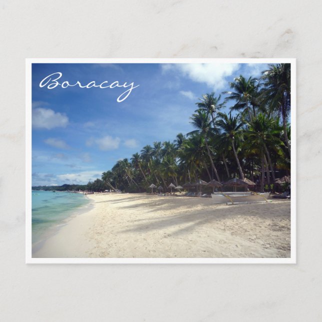 Carte Postale plage de boracay palms (Devant)
