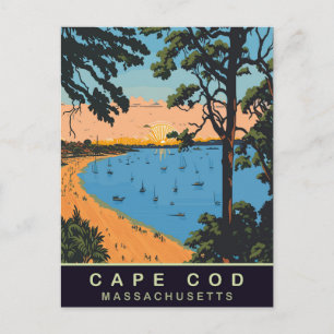 Carte Postale Plage de Cape Cod, Massachusetts, Voyage Ancien