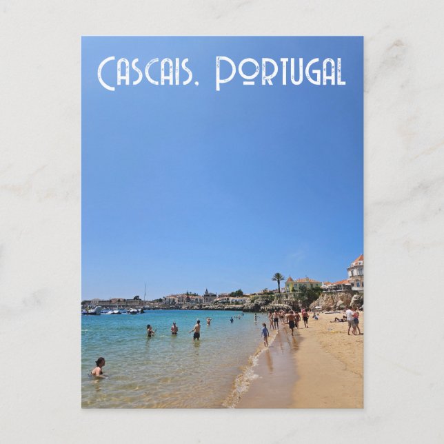 Carte Postale Plage de Cascais, Portugal (Devant)