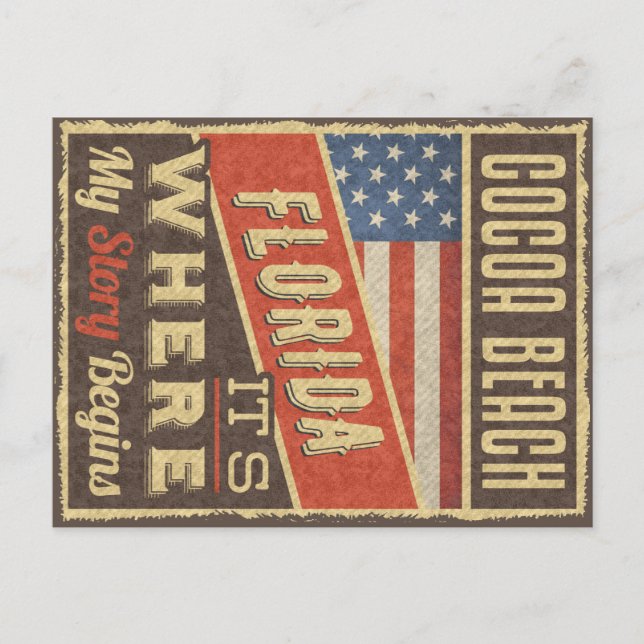 Carte Postale Plage de Cocoa Floride (Devant)