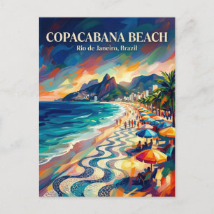 Carte Postale Plage de Copacabana Brésil