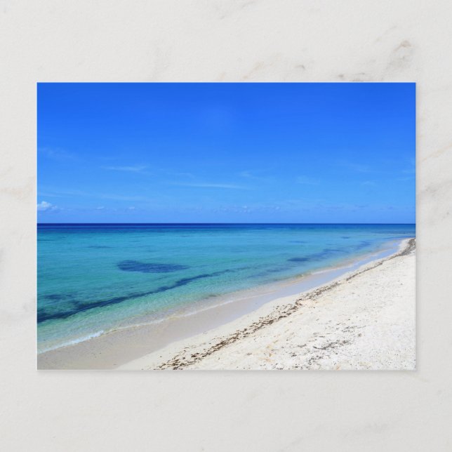 Carte Postale Plage de Cosumel Déserte Eau Turquoise Sable blanc (Devant)