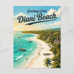 Carte Postale Plage de Diani Kenya