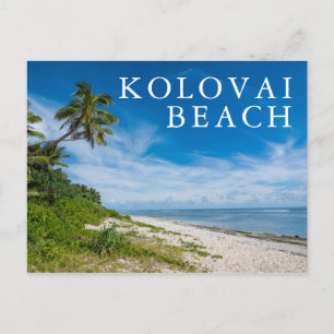 Carte Postale Plage de Kolovai bordée de palmiers