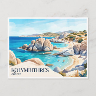 Carte Postale Plage de Kolymbithres, Paros, Grèce Naousa