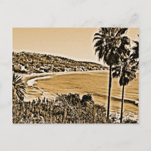 Carte Postale plage de laguna vintage