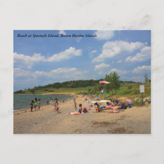 Carte Postale Plage de l'île Spectacle de Boston Harbour Islands