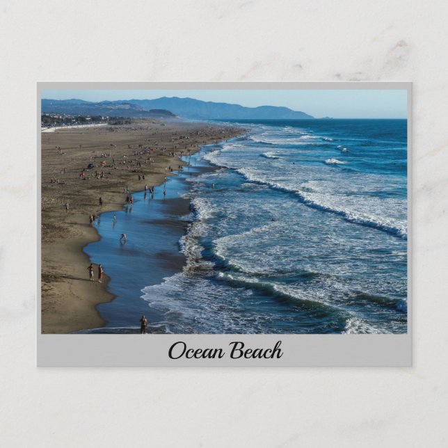 Carte Postale Plage de l'Océan San Francisco Ca. (Devant)