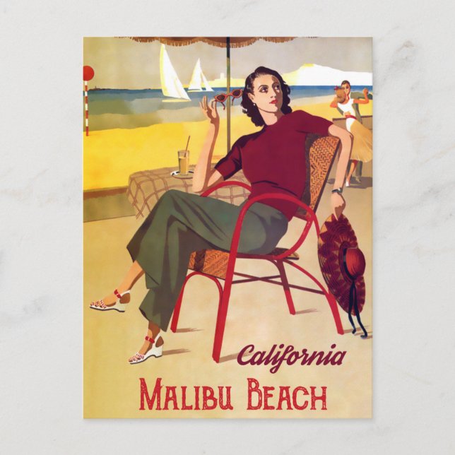 Carte Postale Plage de Malibu (Devant)