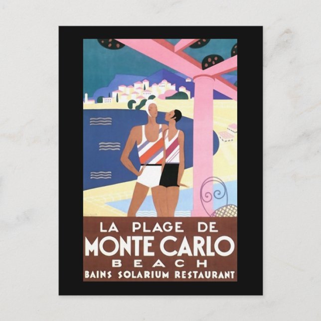 Carte Postale Plage de Monte Carlo (Devant)