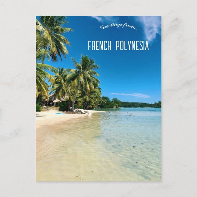 Carte Postale Plage de Mo'orea Polynésie française (Devant)