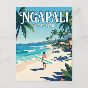 Carte Postale Plage de Ngapali Myanmar