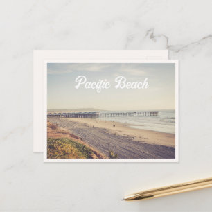 Carte Postale Plage de Pacific Beach à San Diego & Jetée