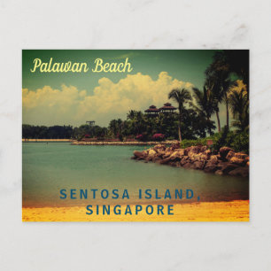 Carte Postale Plage de Palawan, ÎLE DE SENTOSA SINGAPOUR