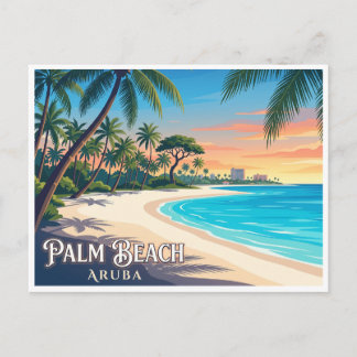 Carte Postale Plage de Palm Beach Nord Aruba