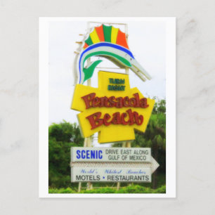 Carte Postale Plage de Pensacola en Floride - Tourner à droite