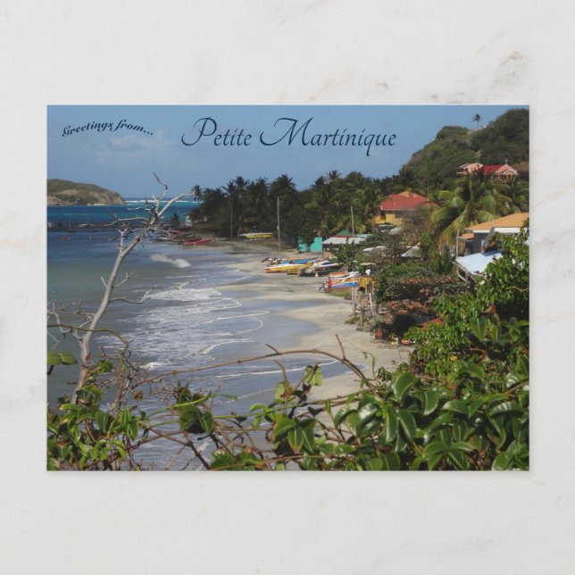 Carte Postale Plage de Petite Martinique (Devant)