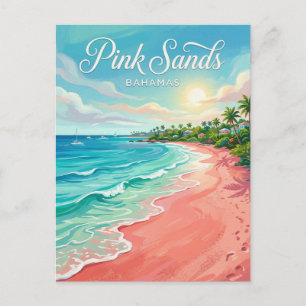 Carte Postale Plage de Pink Sands Bahamas