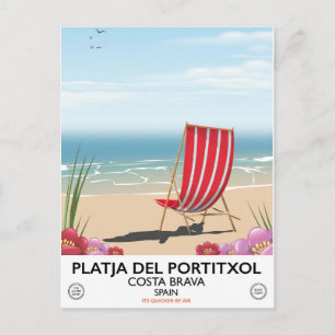 Carte Postale Plage de Portitxol, Costa Brava, Espagne