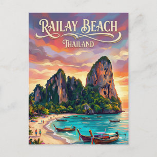 Carte Postale Plage de Railay Thaïlande