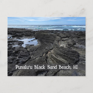 Carte Postale Plage de sable noir de Punalu'u, HI