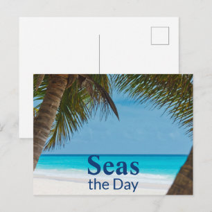 Carte Postale Plage de sable turquoise tropicale Seas the Day