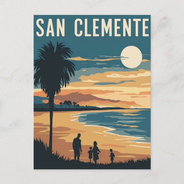 Carte Postale Plage de San Clemente, Californie (Devant)