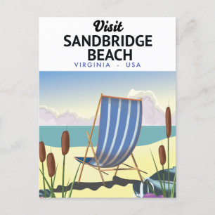 Carte Postale Plage de Sandbridge Virginie États-Unis,