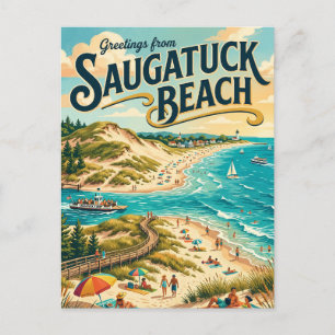 Carte Postale Plage de Saugatuck Michigan