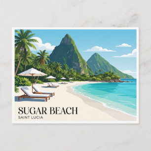 Carte Postale Plage de Sucre Soufrière Sainte-Lucie