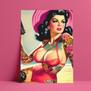 Carte Postale Plage de tatouage