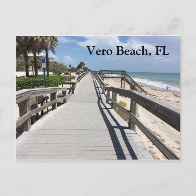 Carte Postale Plage de Vero, FL (Devant)