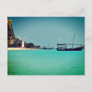 Carte Postale Plage de Zanzibar, Afrique