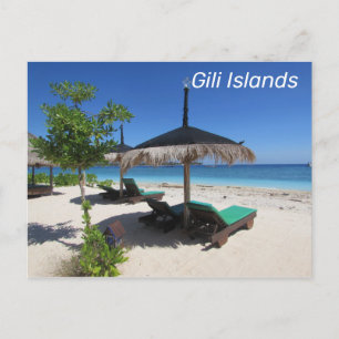 Carte Postale Plage des îles Gili Indonésie