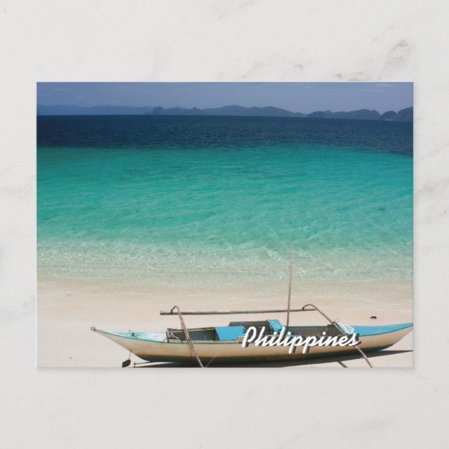 Carte Postale Plage des Philippines (Devant)