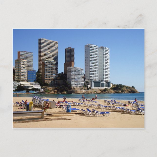 Carte Postale Plage d'Est de Benidorm (Devant)