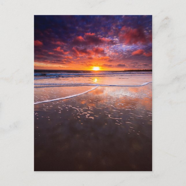 Carte Postale Plage D'État De Ventura Au Coucher Du Soleil (Devant)