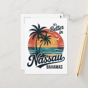 Carte Postale Plage d'été à Nassau Bahamas