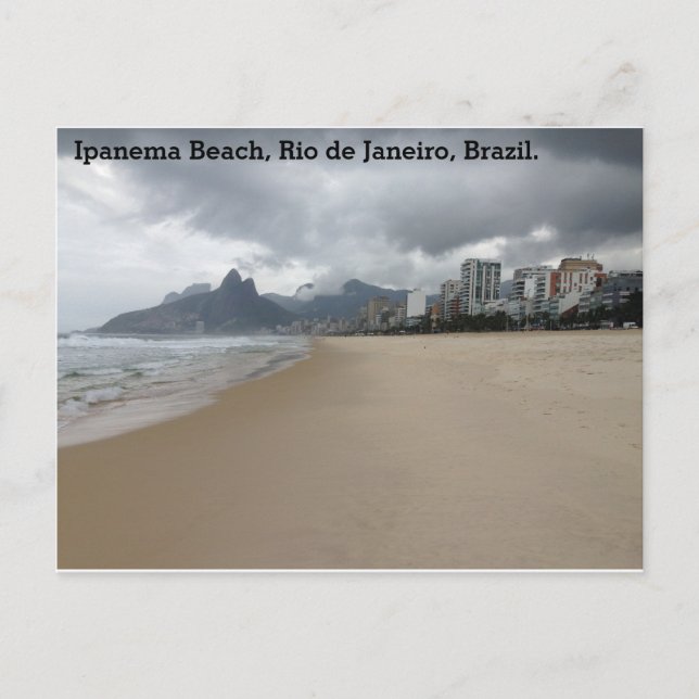 Carte Postale Plage d'Ipanema, Rio de Janeiro, Brésil. (Devant)