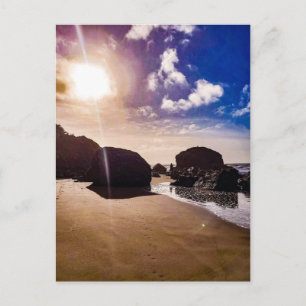 Carte Postale Plage Ensoleillée avec des Rochers