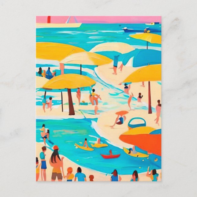 Carte Postale Plage été (Devant)