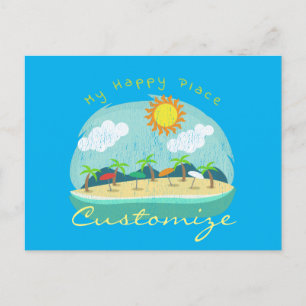Carte Postale Plage Happy Place Thunder_Cove