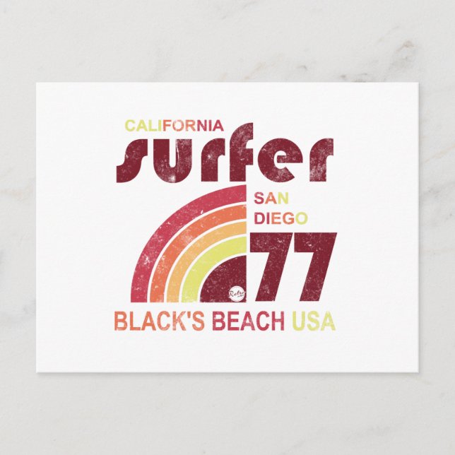 Carte Postale plage noire californie (Devant)