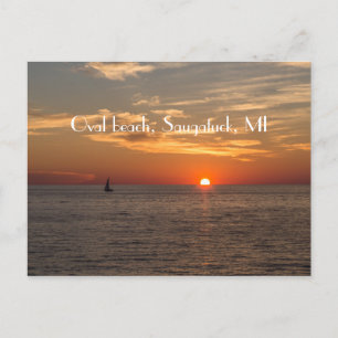 Carte Postale Plage ovale