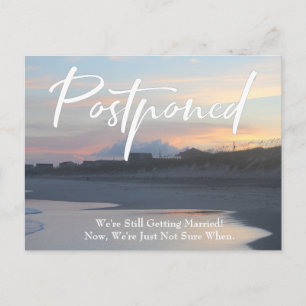 Carte Postale Plage Photo Décontracté Mariage reporté