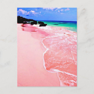 Carte Postale Plage rose des Bermudes