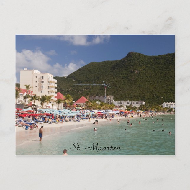 Carte Postale Plage St Maarten, St Maarten (Devant)