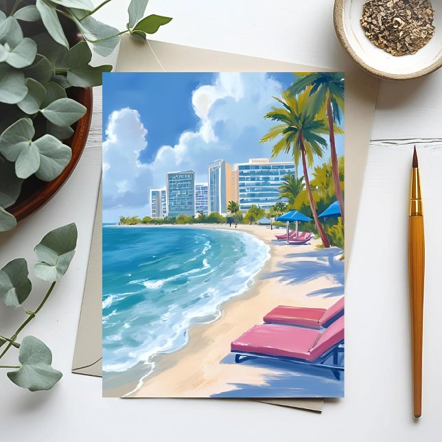 Carte Postale Plage Sud de Miami Floride (Créateur téléchargé)